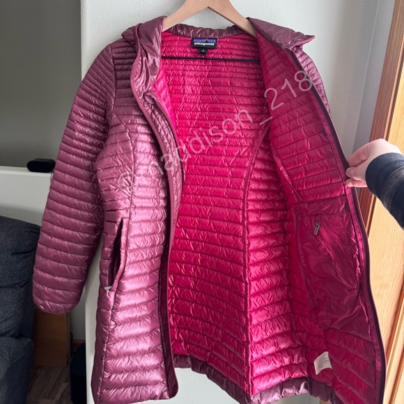 Patagonia Lightweight Fiona Parka Small Oxblood Red 600-fill down Windproof S - Picture 12 of 15